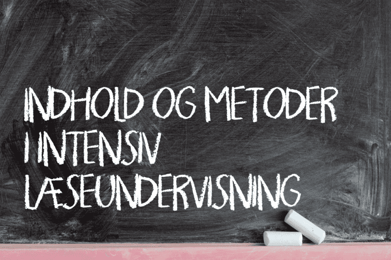 Indhold og metoder i intensiv undervisning